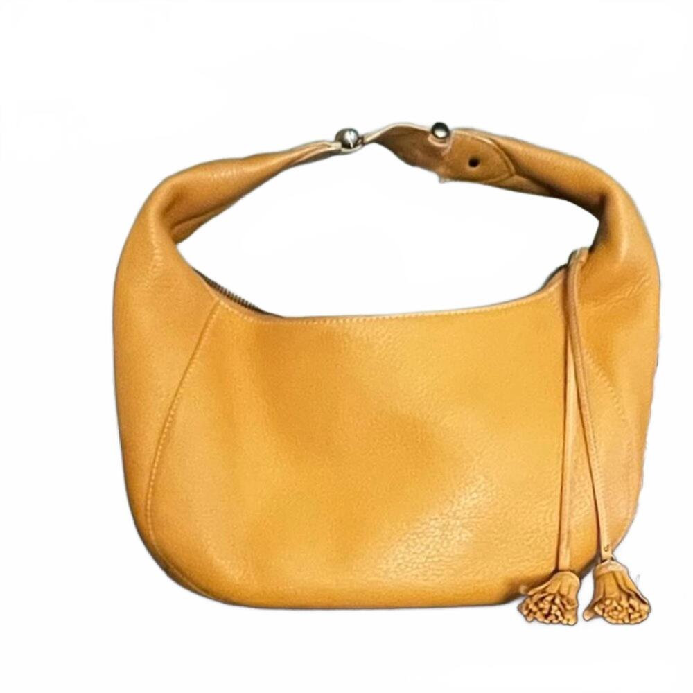 Cole Haan Vintage Yellow Bucket Bag with Matching Wallet and mobile phone holder